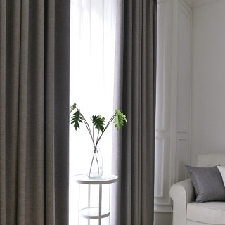 Sleek City Gray Blackout Curtain 2