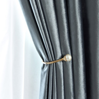 Luxury Metallic Blue Gray Velvet Curtains