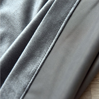 Luxury Metallic Blue Gray Velvet Curtains