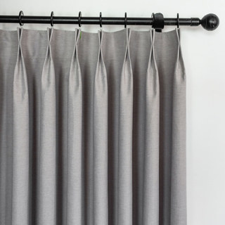 Herringbone Light Lilac Gray 100% Blackout Curtain 7