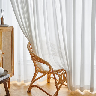 Pinstripes White Crushed Sheer Sheer Curtain 7