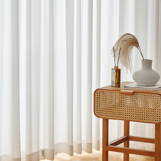 Pinstripes White Crushed Sheer Sheer Curtain 6