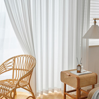 Pinstripes White Crushed Sheer Sheer Curtain 5
