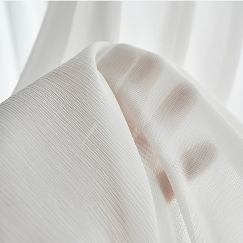 Pinstripes White Crushed Sheer Sheer Curtain 1
