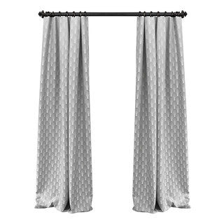 The Roaring Twenties Luxury Art Deco Morandi Gray & Silver Shell Patterned Curtain 2