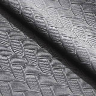Scandinavian Basketweave Textured Morandi Gray Velvet Blackout Curtains 5