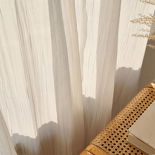 Cotton Crush Cream Ivory Crushed Semi Sheer Sheer Curtain 6