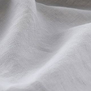 Provencal Style Pure Flax Linen Ivory White Heavy Semi Sheer Curtain 5