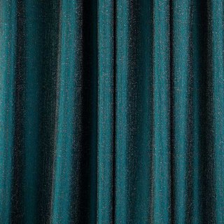 Metallic Fantasy Subtle Textured Striped Sparkling Shimmering Teal Curtain 4