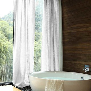 Wabi Sabi 100% Flax Linen Ivory White Sheer Curtain