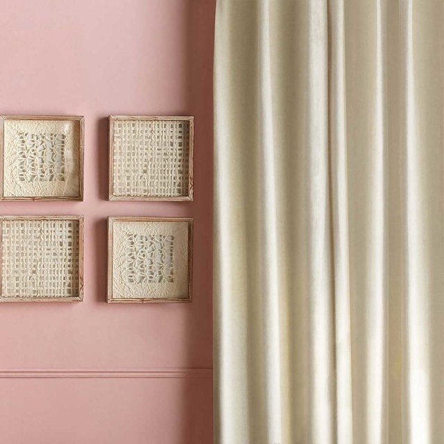 Exquisite Matte Cream Off White Chenille Curtain 1