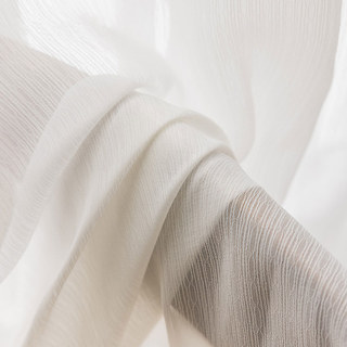 Chain Link Patterned Jacquard Ivory White Sheer Curtain 4