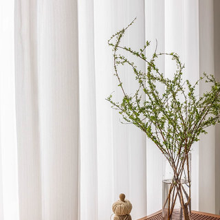 Chain Link Patterned Jacquard Ivory White Sheer Curtain 5