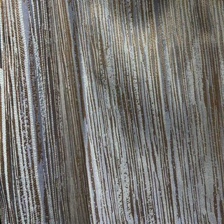 Sunbeam Glistening Subtle Textured Striped Gold & Gray Curtain 4