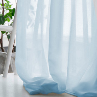 Soft Breeze Baby Blue Chiffon Sheer Curtain 3