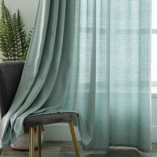 The Bright Side Mint Green Heavy Semi Sheer Sheer Curtain 2
