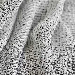French Chic Black & White Heavy Sheer Curtain 5