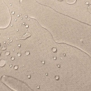 Del Mar Waterproof 100% Blackout Khaki Mocha Linen Style Outdoor Curtain 2