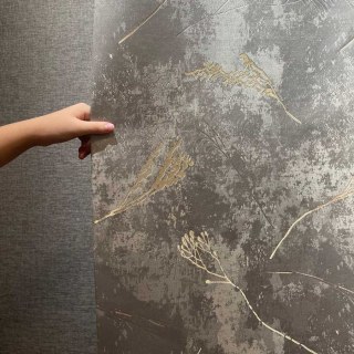 Lunar Gold Luxury Jacquard Abstract Gray Floral Curtain 4