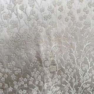 Cherry Blossoms Cream Floral Chenille Blackout Curtain 7
