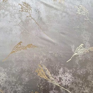 Lunar Gold Luxury Jacquard Abstract Gray Floral Curtain 8
