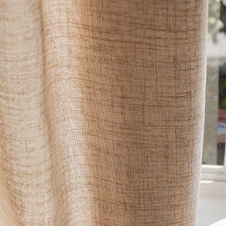 Endless Summer Waterproof Mocha Oatmeal Linen Style Outdoor Heavy Sheer Curtain 5