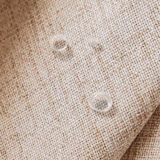 Endless Summer Waterproof Mocha Oatmeal Linen Style Outdoor Heavy Sheer Curtain 6