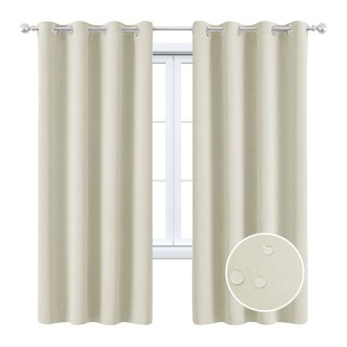 Malibu Waterproof Twill Beige Cream Outdoor Curtain 4
