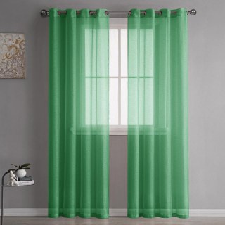 Luxe Grass Green Sheer Sheer Curtain