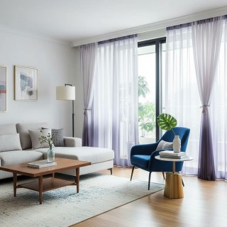 Candy Land Ombre Gray Sheer Curtain 3