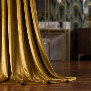Luxury Metallic Gold Velvet Curtains 2