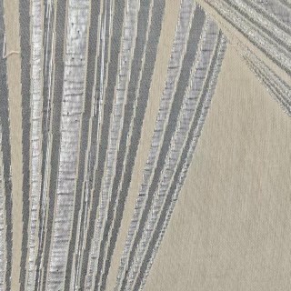 Prism Axis Art Deco Gray and Silver Geometric Curtains 5