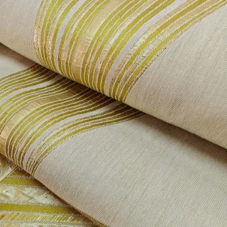 Prism Axis Art Deco Yellow and Gold Geometric Curtains 6