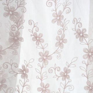 Touch Of Grace Embroidered Blush Pink Flower Sheer Curtain 7