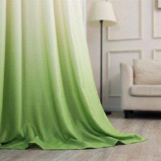 Candy Land Linen Style Green Ombre Curtain 2