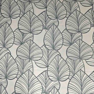 Lush Palm Tree Paradise Navy Semi Sheer Curtain 4