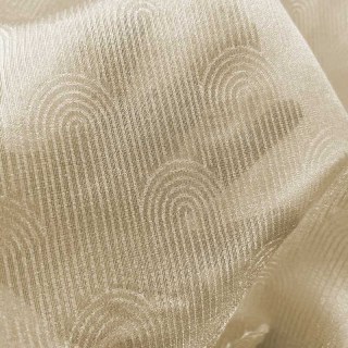 Rolling Hills Art Deco Shimmering Champagne Gold Sheer Curtains 6