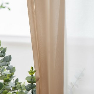 Soft Breeze Mocha Chiffon Sheer Curtain