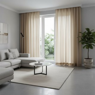 Soft Breeze Mocha Chiffon Sheer Curtain 2