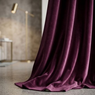 Cascade Matte Burgundy Wine Red Velvet Curtains 6