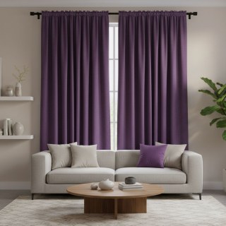 Cascade Matte Purple Lavender Velvet Curtains