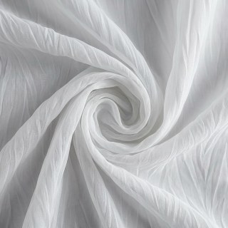 Ethereal Crinkle Crushed Rippling White Voile Curtain 6