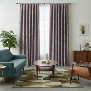 Luxury Mocha Dusky Purple Chenille Curtain