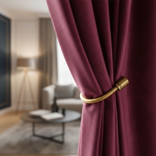 Matte Majesty Burgundy Wine Red 100% Blackout Velvet Curtain