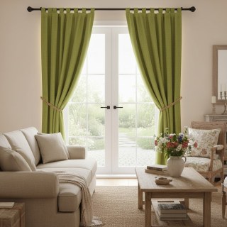 Pine Valley Olive Green Blackout Curtain 4