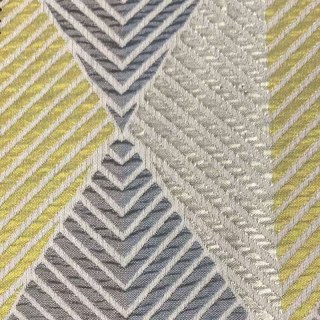 Deco Diamond Yellow and Gray Art Deco Geometric Curtains with Gold Details 6