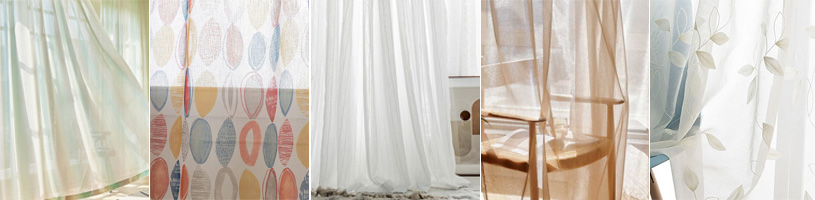 Geknittert Voile Vorhang