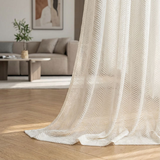 maßgefertigte transparente und Voile-Vorhänge