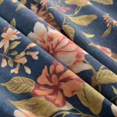 Elegante Pfingstrosenblaue Vorhänge 3