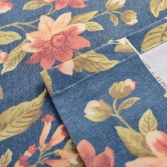 Elegante Pfingstrosenblaue Vorhänge 4